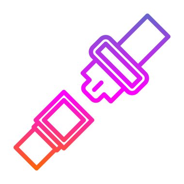 Emniyet kemeri kutsal kişilerin resmi, vektör çizim 