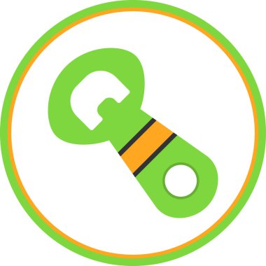 Şişe açıcı simgesinin vektör illüstrasyonu