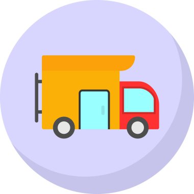 Camper van simge vektör çizim