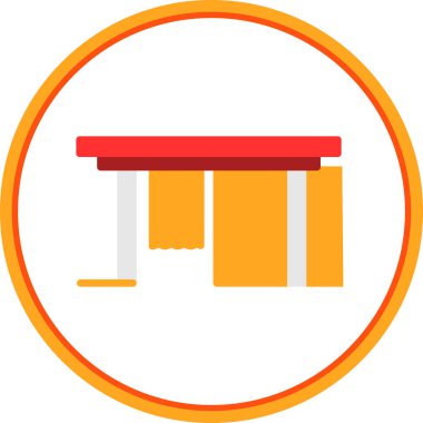 Masa. Web simgesi basit illüstrasyon