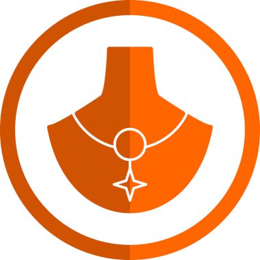 Kolye mücevher simgesinin vektör çizimi 