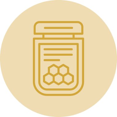 Basit Bal simgesi, vektör illüstrasyonu