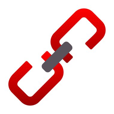 bağlantı vektörü glyph düz simgesi