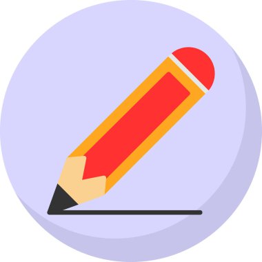 Kalem düz simge. Web vektörü basit illüstrasyon