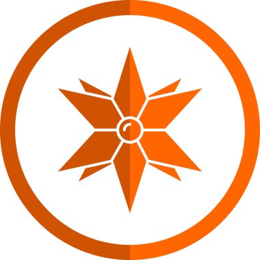 Bir yıldız simgesinin vektör illüstrasyonu