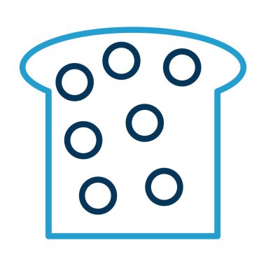 Ekmek simgesi, vektör illüstrasyonu 