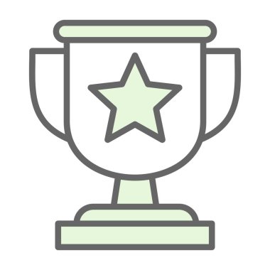 Ödül kupası. Web simgesi basit illüstrasyon 