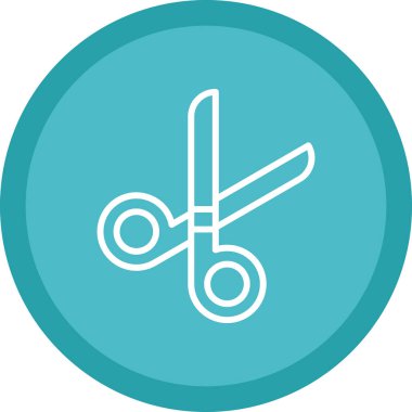 Makas simgesi, vektör illüstrasyonu 