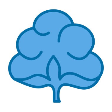 Pamuk çiçek simgesinin vektör illüstrasyonu 