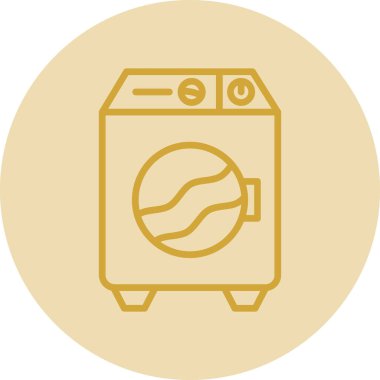 Bir çamaşır makinesinin vektör çizimi