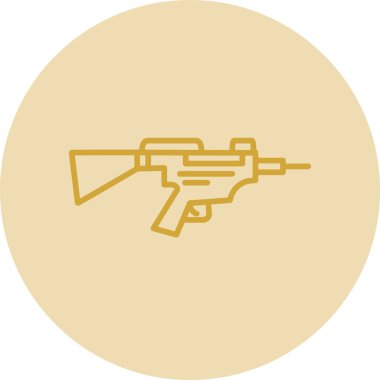 silah simgesi, vektör illüstrasyonu basit tasarım