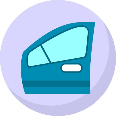 Araba kapısı. Web simgesi basit illüstrasyon