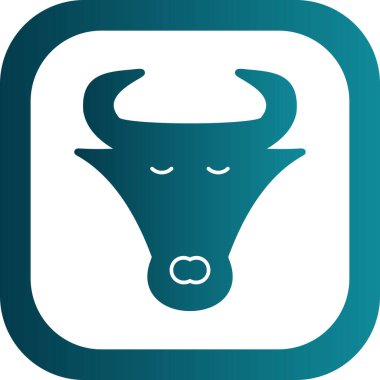 İnek simgesinin vektör illüstrasyonu