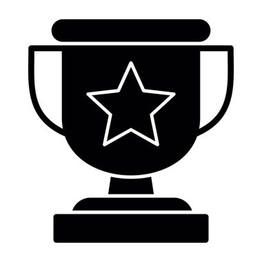 Ödül kupası. Web simgesi basit illüstrasyon 