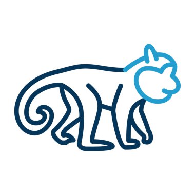 Maymun. Web simgesi basit illüstrasyon