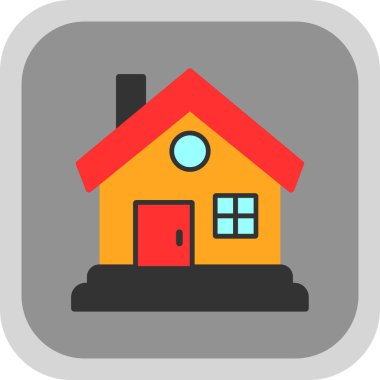 Ev vektör tasarımı. Ev düz simgesi 