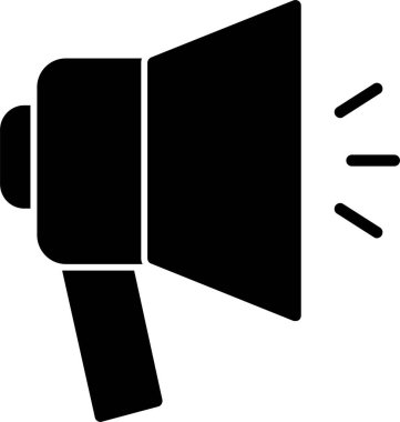 megafon simgesi, basit tasarım vektör çizimi