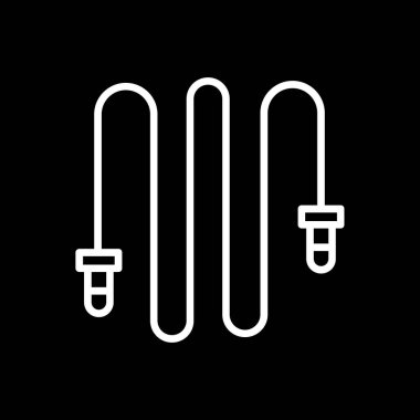 İp atlama ikonu. İzole vektör illüstrasyonu