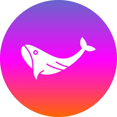 Balina simgesi. Vektör çizim 