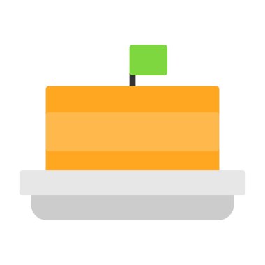 Tek bir turuncu simgenin vektör illüstrasyonu