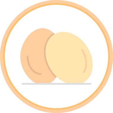 Yumurta renkli vektör simgesi