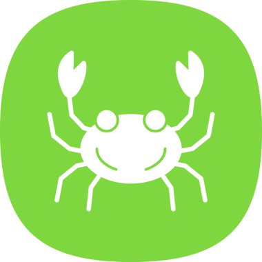 Yengeç simgesi vektör illüstrasyonu 