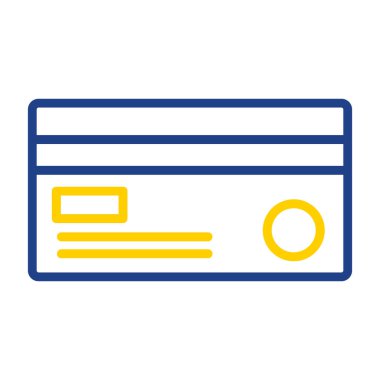 Kredi kartı simgesi, vektör illüstrasyonu