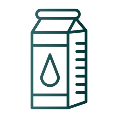 Süt kutusu simgesinin vektör illüstrasyonu 