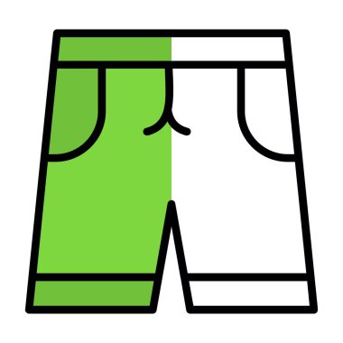 Basit Shorts simgesi, vektör illüstrasyon tasarımı