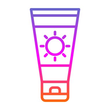 Güneş kremi simge vektör çizim