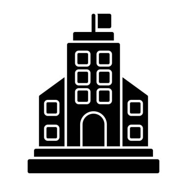 bina simgesi, basit vektör illüstrasyonu