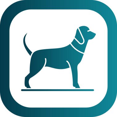 köpek simgesi, vektör illüstrasyonu basit tasarım