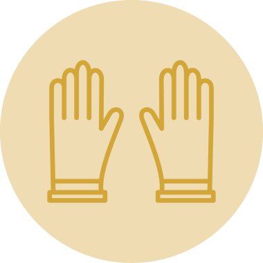 Eldiven simgesi. Vektör illüstrasyonu.