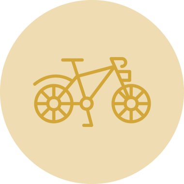 Bisiklet yassı simgesinin vektör illüstrasyonu