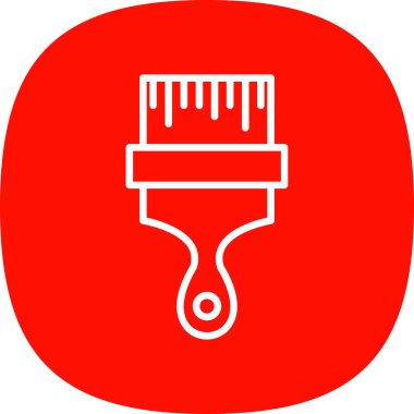 fırça web simgesi basit illüstrasyon