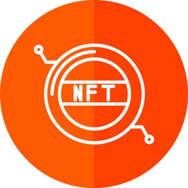 nft düz simge, vektör illüstrasyonu