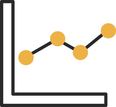 İş grafiği. Grafik düz simgesi