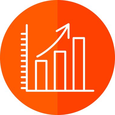 İş grafiği. Grafik düz simgesi