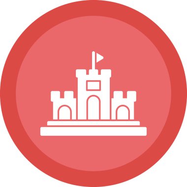 Kumdan kale simgesi, vektör illüstrasyonu basit tasarım