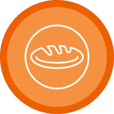 Ekmek simgesinin vektör illüstrasyonu 