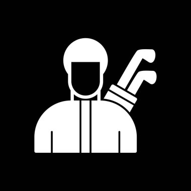 Golfçü web simgesi, vektör illüstrasyonu 