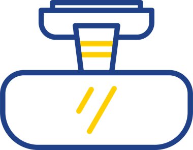 Dikiz aynası ikon vektör illüstrasyonu