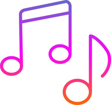 müzik notası web simgesi basit illüstrasyon