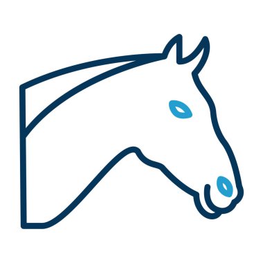 at başı simgesi, vektör illüstrasyonu