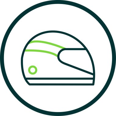 Kask simgesi basit tasarım illüstrasyonu 