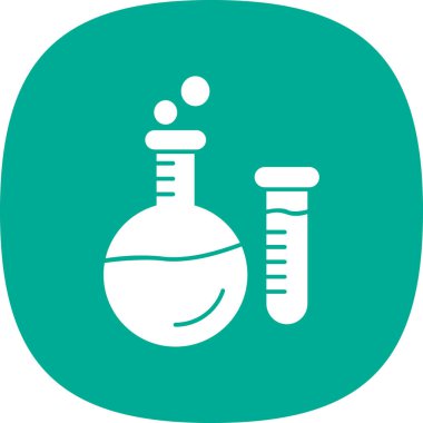 Vektör laboratuvar ikonu, vektör illüstrasyonu. Kimya konsepti                  