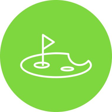 Golf simgesinin vektör illüstrasyonu