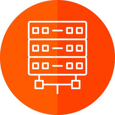 sunucu simgesi, vektör illüstrasyonu basit tasarım