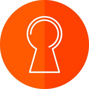 Anahtar deliği web simgesi vektör çizimi          