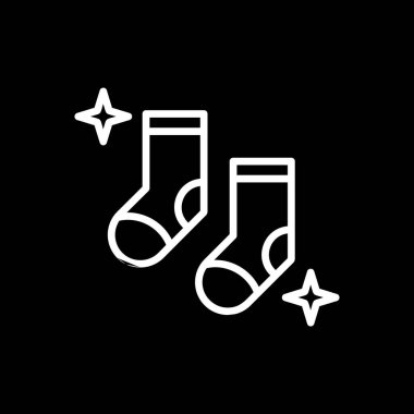 iki çorap düz simgesi, vektör illüstrasyonu